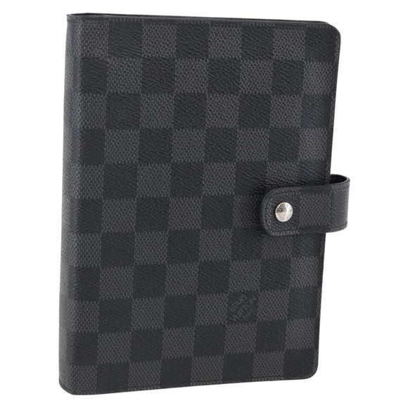 LOUIS VUITTON Damier Graphite Agenda MM Day Planner Cover R20242 LV Auth 145348