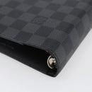 LOUIS VUITTON Damier Graphite Agenda MM Day Planner Cover R20242 LV Auth 145348-15