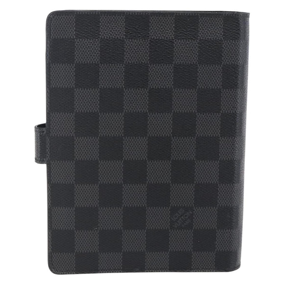 LOUIS VUITTON Damier Graphite Agenda MM Day Planner Cover R20242 LV Auth 145348
