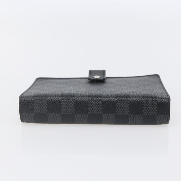 LOUIS VUITTON Damier Graphite Agenda MM Day Planner Cover R20242 LV Auth 145348