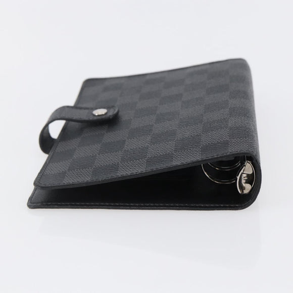 LOUIS VUITTON Damier Graphite Agenda MM Day Planner Cover R20242 LV Auth 145348