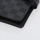 LOUIS VUITTON Damier Graphite Agenda MM Day Planner Cover R20242 LV Auth 145348-14