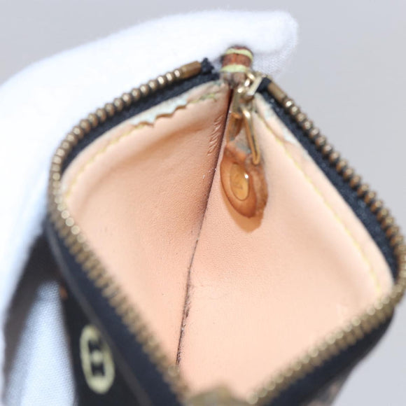 LOUIS VUITTON Multicolor Pochette Cles Coin Purse Black M13664 LV Auth 145350