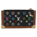 LOUIS VUITTON Multicolor Pochette Cles Coin Purse Black M13664 LV Auth 145350-2