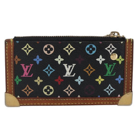 LOUIS VUITTON Multicolor Pochette Cles Coin Purse Black M13664 LV Auth 145350 - 0
