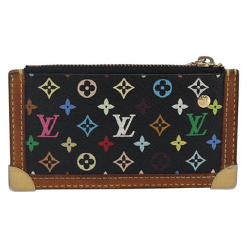 LOUIS VUITTON Multicolor Pochette Cles Coin Purse Black M13664 LV Auth 145350 - 0