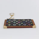 LOUIS VUITTON Multicolor Pochette Cles Coin Purse Black M13664 LV Auth 145350-5