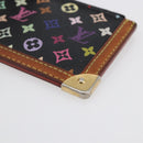 LOUIS VUITTON Multicolor Pochette Cles Coin Purse Black M13664 LV Auth 145350-8