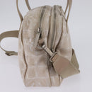 CHANEL New Travel Line Hand Bag Nylon 2way Beige Silver CC Auth 145353-4