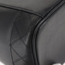 CHANEL Bicolore Vanity Pouch Lamb Skin Black Gold CC Auth 145355-16