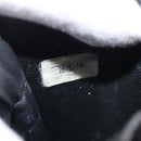 CHANEL Bicolore Vanity Pouch Lamb Skin Black Gold CC Auth 145355-12