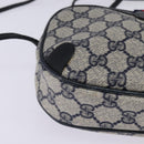 GUCCI GG Supreme Sherry Line Shoulder Bag PVC Navy Gold 89 02 066 Auth 145357-9