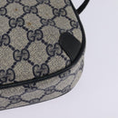 GUCCI GG Supreme Sherry Line Shoulder Bag PVC Navy Gold 89 02 066 Auth 145357-16