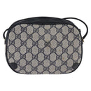 GUCCI GG Supreme Sherry Line Shoulder Bag PVC Navy Gold 89 02 066 Auth 145357-2