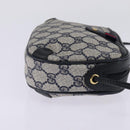 GUCCI GG Supreme Sherry Line Shoulder Bag PVC Navy Gold 89 02 066 Auth 145357-4