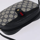 GUCCI GG Supreme Sherry Line Shoulder Bag PVC Navy Gold 89 02 066 Auth 145357-6