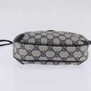 GUCCI GG Supreme Sherry Line Shoulder Bag PVC Navy Gold 89 02 066 Auth 145357-5