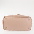 Christian Dior Canage Tote Bag Leather Pink Gold Auth 145360-6