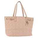 Christian Dior Canage Tote Bag Leather Pink Gold Auth 145360-1