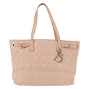 Christian Dior Canage Tote Bag Leather Pink Gold Auth 145360-13