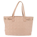 Christian Dior Canage Tote Bag Leather Pink Gold Auth 145360-2