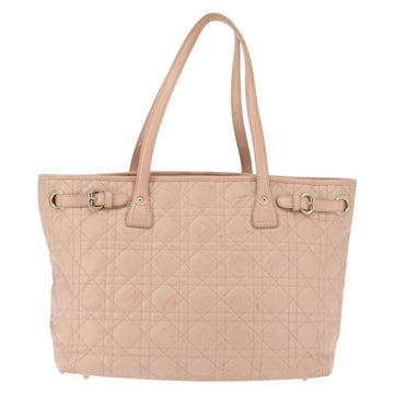 Christian Dior Canage Tote Bag Leather Pink Gold Auth 145360 - 0