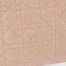 Christian Dior Canage Tote Bag Leather Pink Gold Auth 145360-3