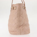 Christian Dior Canage Tote Bag Leather Pink Gold Auth 145360-5