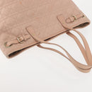 Christian Dior Canage Tote Bag Leather Pink Gold Auth 145360-7