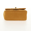 CHANEL Chain Shoulder Bag Suede Yellow Gold CC Auth 145362A-5