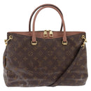 LOUIS VUITTON Monogram Pallas MM Hand Bag 2way Bois De Rose M41598 Auth 145373-1
