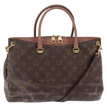 LOUIS VUITTON Monogram Pallas MM Hand Bag 2way Bois De Rose M41598 Auth 145373