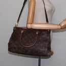 LOUIS VUITTON Monogram Pallas MM Hand Bag 2way Bois De Rose M41598 Auth 145373-25