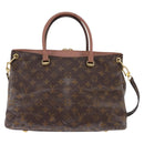 LOUIS VUITTON Monogram Pallas MM Hand Bag 2way Bois De Rose M41598 Auth 145373-2