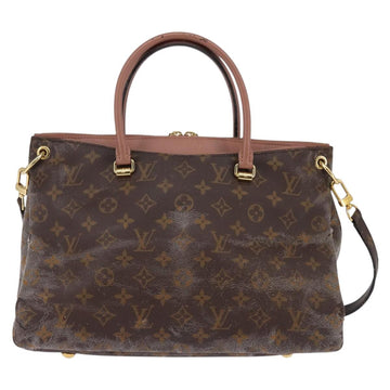 LOUIS VUITTON Monogram Pallas MM Hand Bag 2way Bois De Rose M41598 Auth 145373 - 0