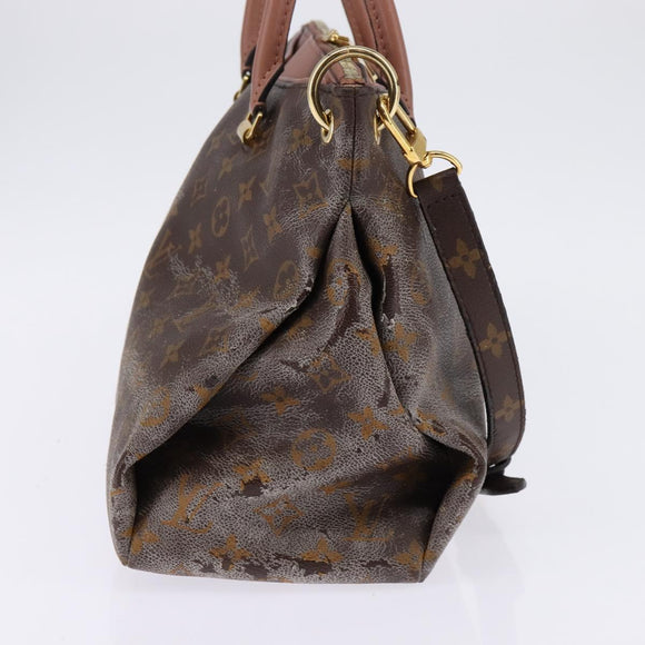 LOUIS VUITTON Monogram Pallas MM Hand Bag 2way Bois De Rose M41598 Auth 145373