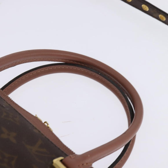 LOUIS VUITTON Monogram Pallas MM Hand Bag 2way Bois De Rose M41598 Auth 145373