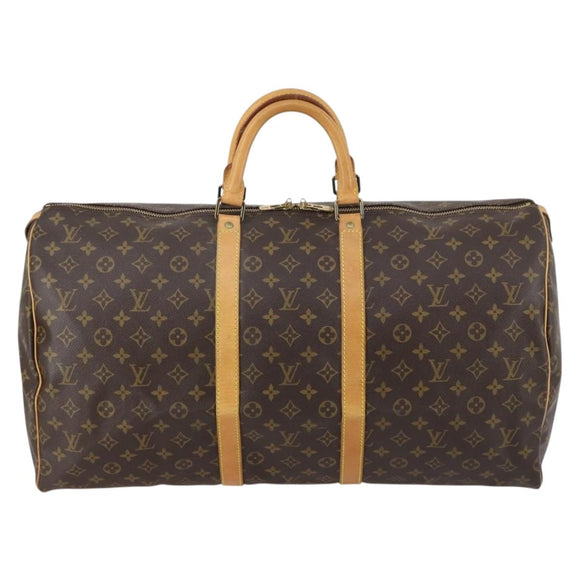 LOUIS VUITTON Monogram Keepall 55 Boston Bag M41424 LV Auth 145380