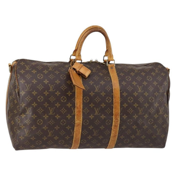 LOUIS VUITTON Monogram Keepall Bandouliere 55 Boston Bag M41414 LV Auth 145385
