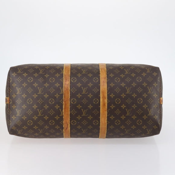 LOUIS VUITTON Monogram Keepall Bandouliere 55 Boston Bag M41414 LV Auth 145385