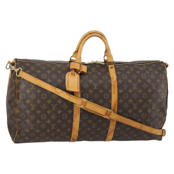 LOUIS VUITTON Monogram Keepall Bandouliere 60 Boston Bag M41412 LV Auth 145386