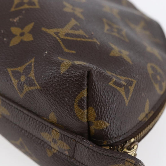 LOUIS VUITTON Monogram Trousse Demi Ronde Cosmetic Pouch M47520 LV Auth 145398