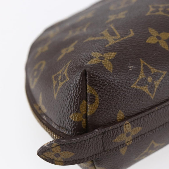 LOUIS VUITTON Monogram Trousse Demi Ronde Cosmetic Pouch M47520 LV Auth 145398