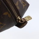 LOUIS VUITTON Monogram Trousse Demi Ronde Cosmetic Pouch M47520 LV Auth 145398-8