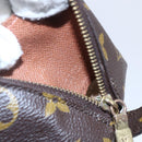 LOUIS VUITTON Monogram Trousse Demi Ronde Cosmetic Pouch M47520 LV Auth 145398-12