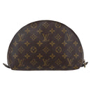 LOUIS VUITTON Monogram Trousse Demi Ronde Cosmetic Pouch M47520 LV Auth 145398-2