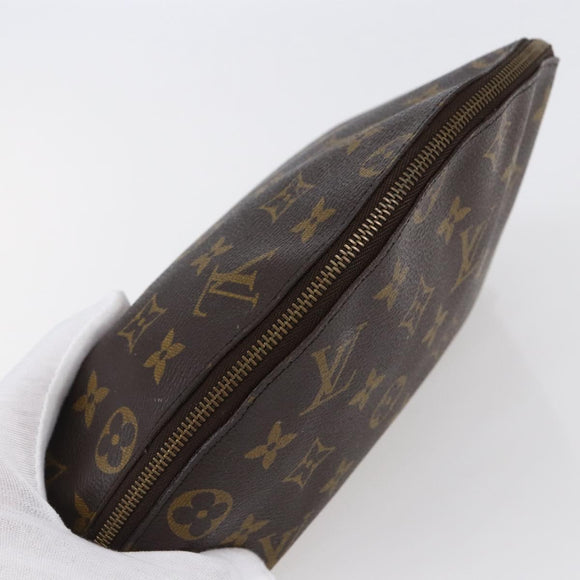 LOUIS VUITTON Monogram Trousse Demi Ronde Cosmetic Pouch M47520 LV Auth 145398