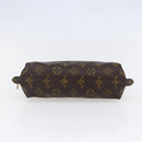 LOUIS VUITTON Monogram Trousse Demi Ronde Cosmetic Pouch M47520 LV Auth 145398-6