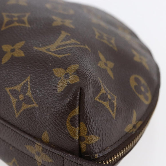 LOUIS VUITTON Monogram Trousse Demi Ronde Cosmetic Pouch M47520 LV Auth 145398