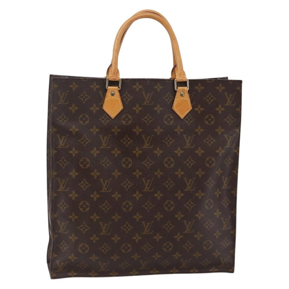 LOUIS VUITTON Monogram Sac Plat Hand Bag M51140 LV Auth 145403